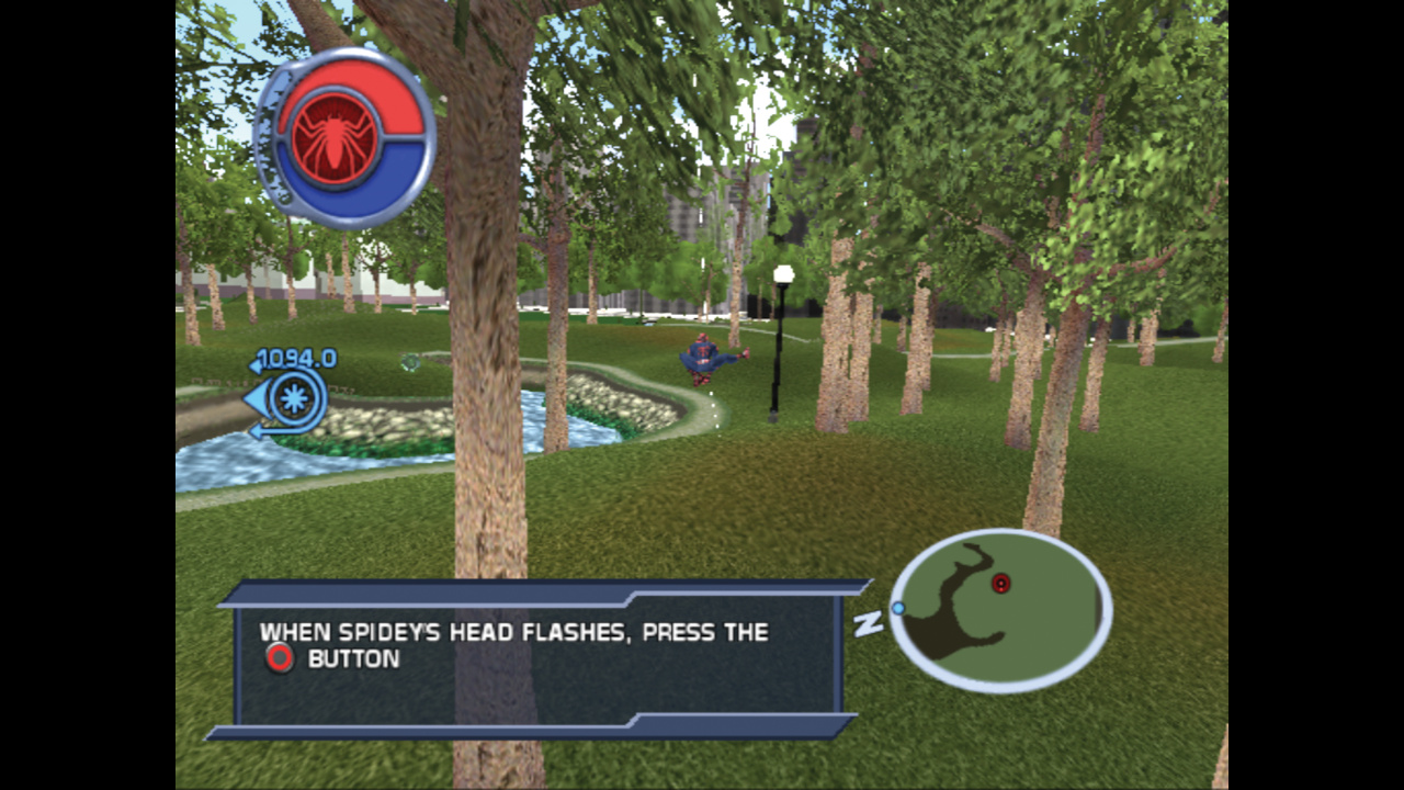 Spider-Man webs through Central Park, from Retro Gamer's Making of Spider-Man 2: The Game