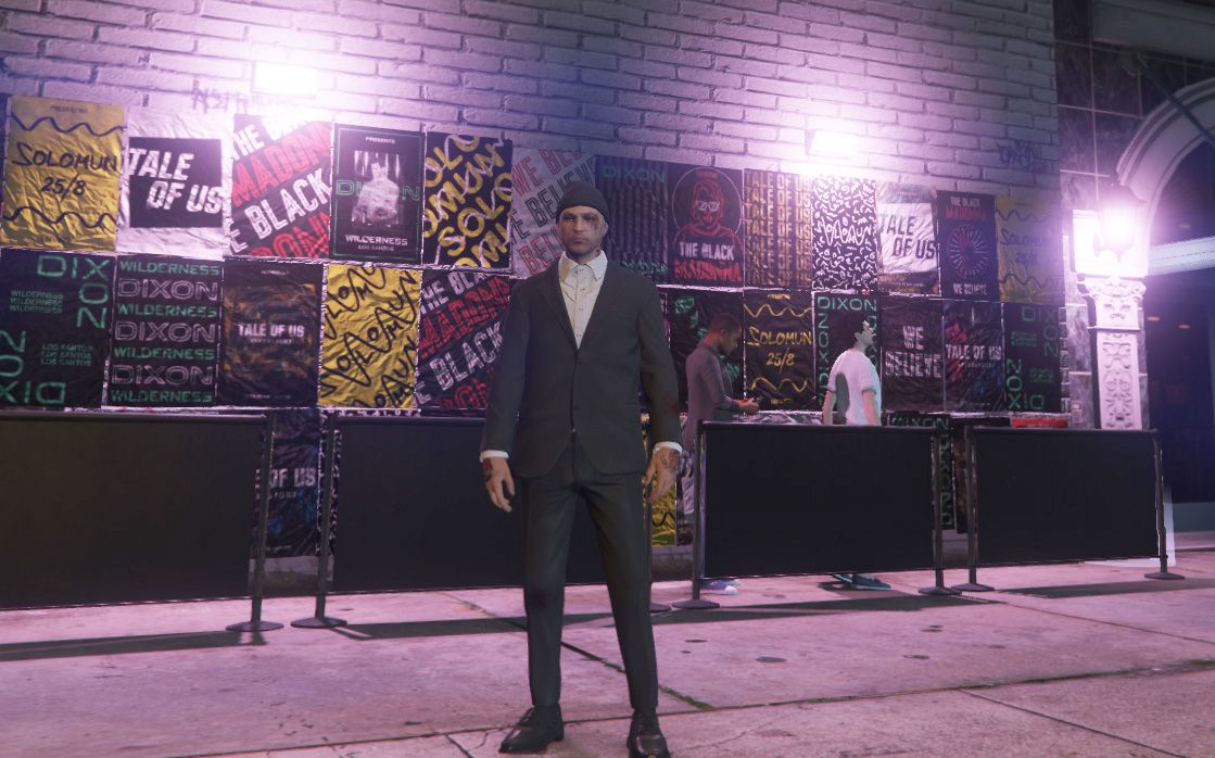 GTA character in nightclub