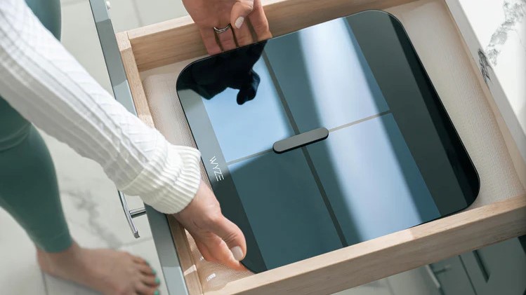 The Wyze Scale X in a drawer