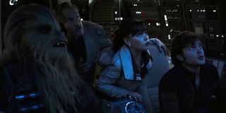 Solo: A Star Wars Story Woody Harrelson Emilia Clarke Alden Ehrenreich Han and his worried crew in t