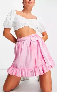ASOS DESIGN Flippy Cotton Mini Skirt | $36 (£25)