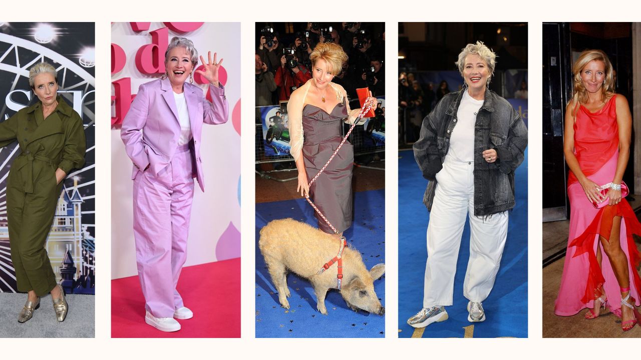 composite of 5 of emma thompson&#039;s best style moments