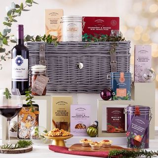 The festive favourites wicker christmas hamper 2021 by Cartwright and Butler