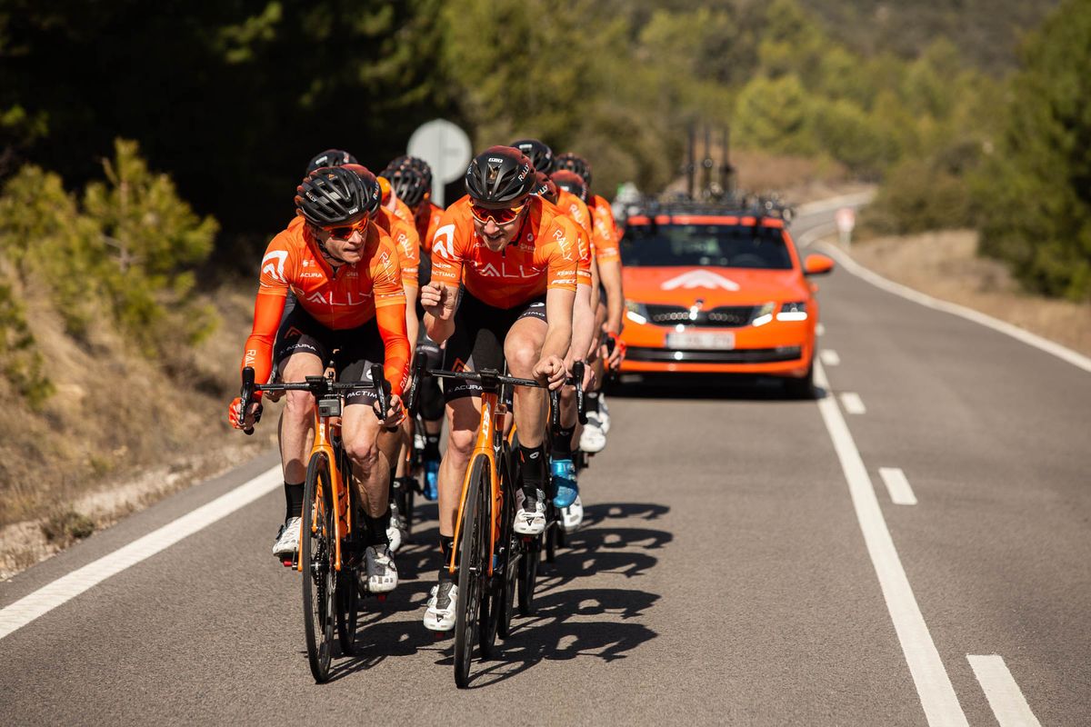 Rally Cycling at the team's training camp in Castellon de la Plana, Spain