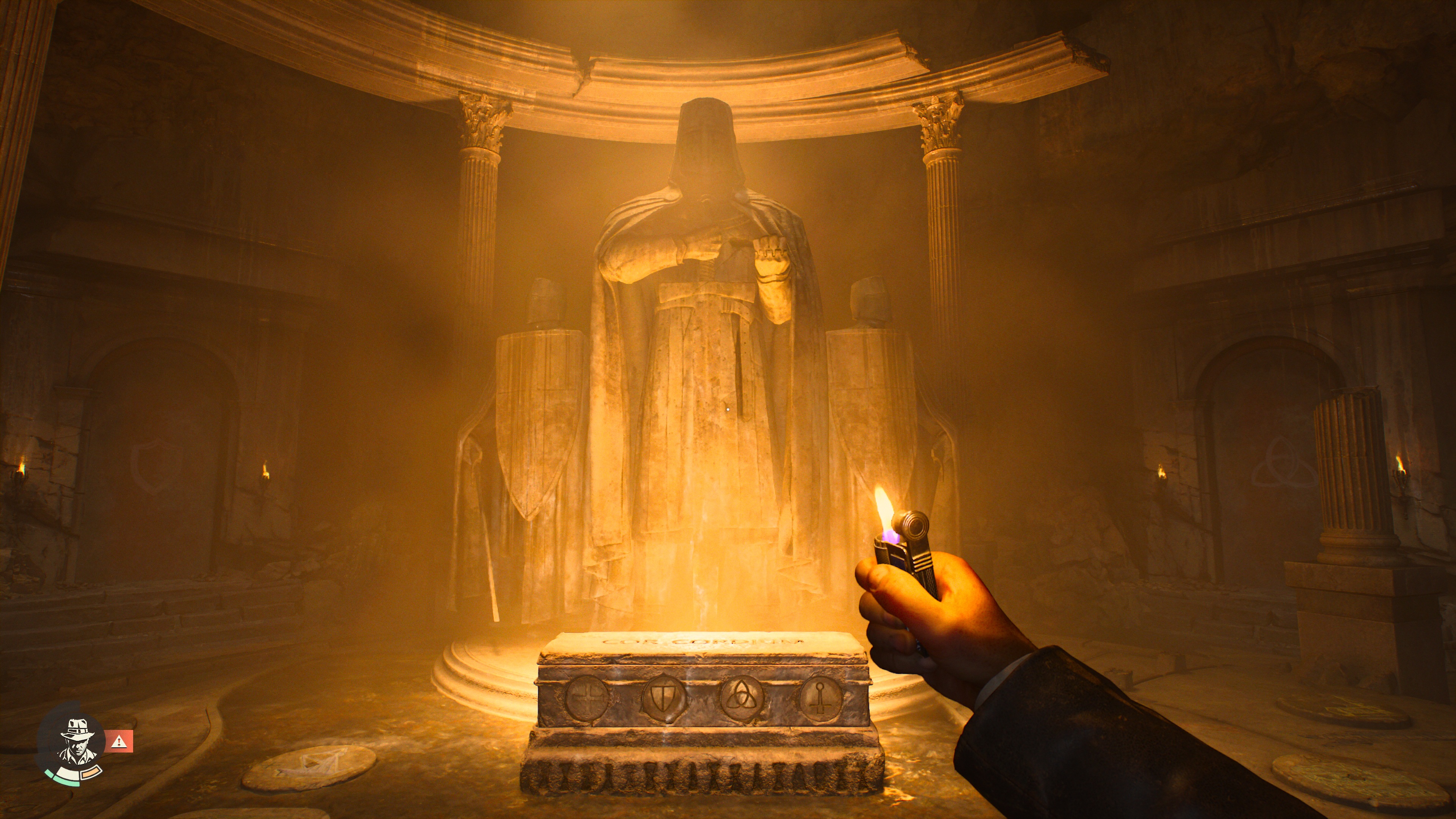 A crusader statue in Indiana Jones and the Great Circle The Order of Giants
