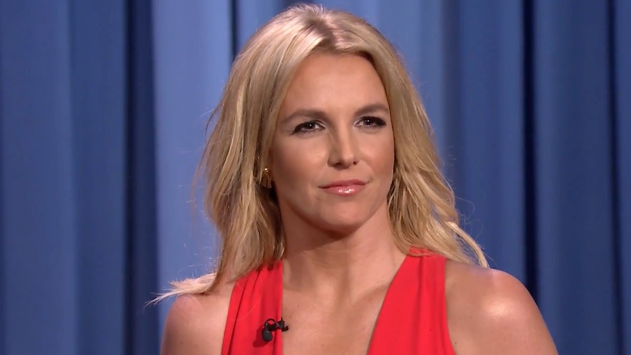 Britney Spears appears during a segment on The Tonight Show.