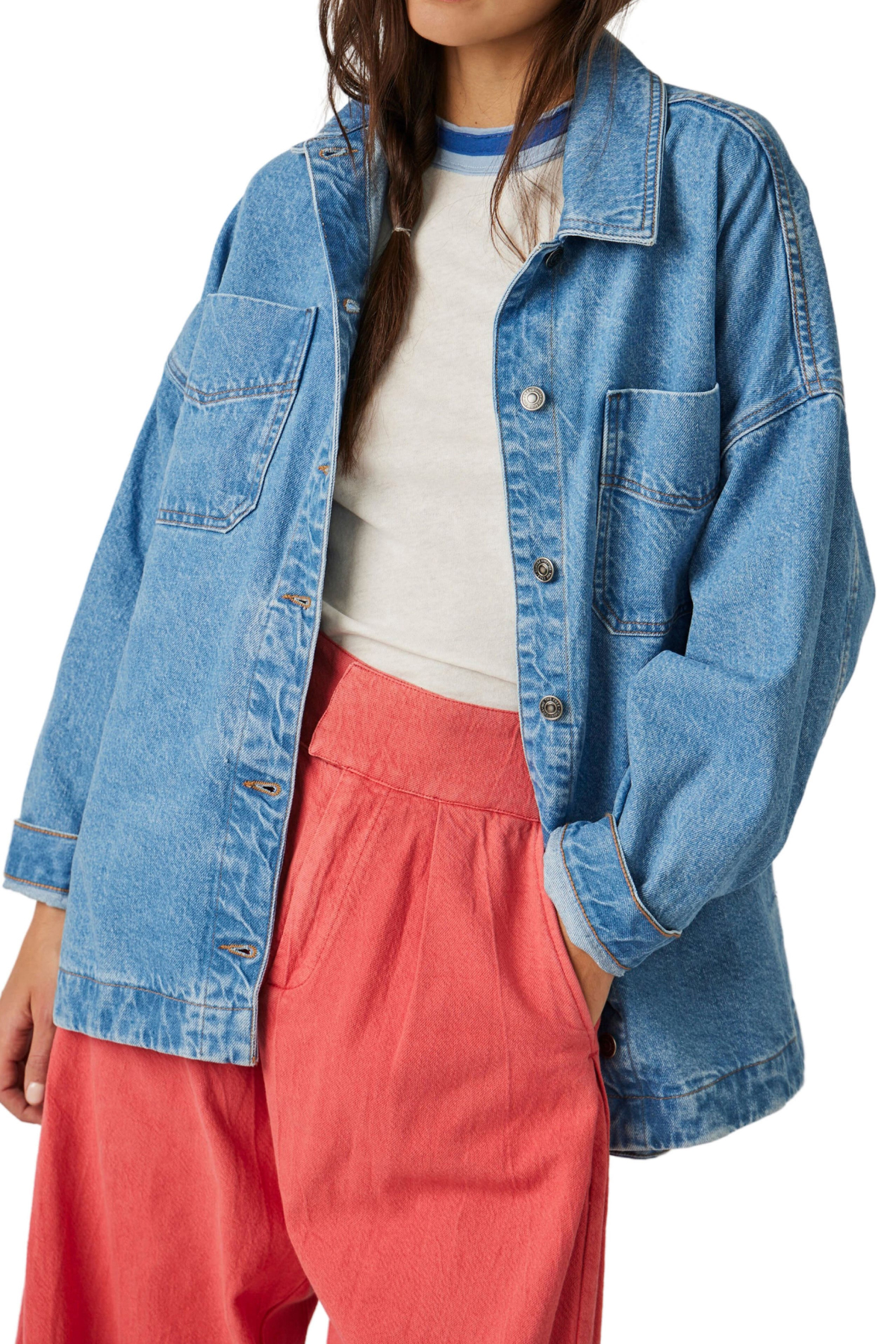 Free People Madison City Denim Jacket