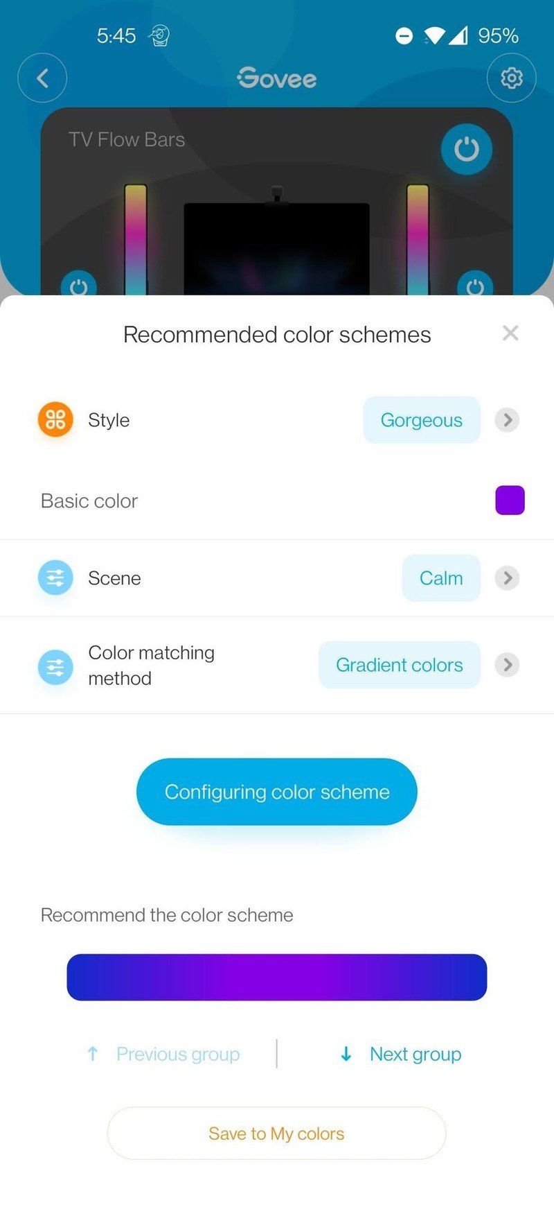 Govee Flow Pro App Screenshot