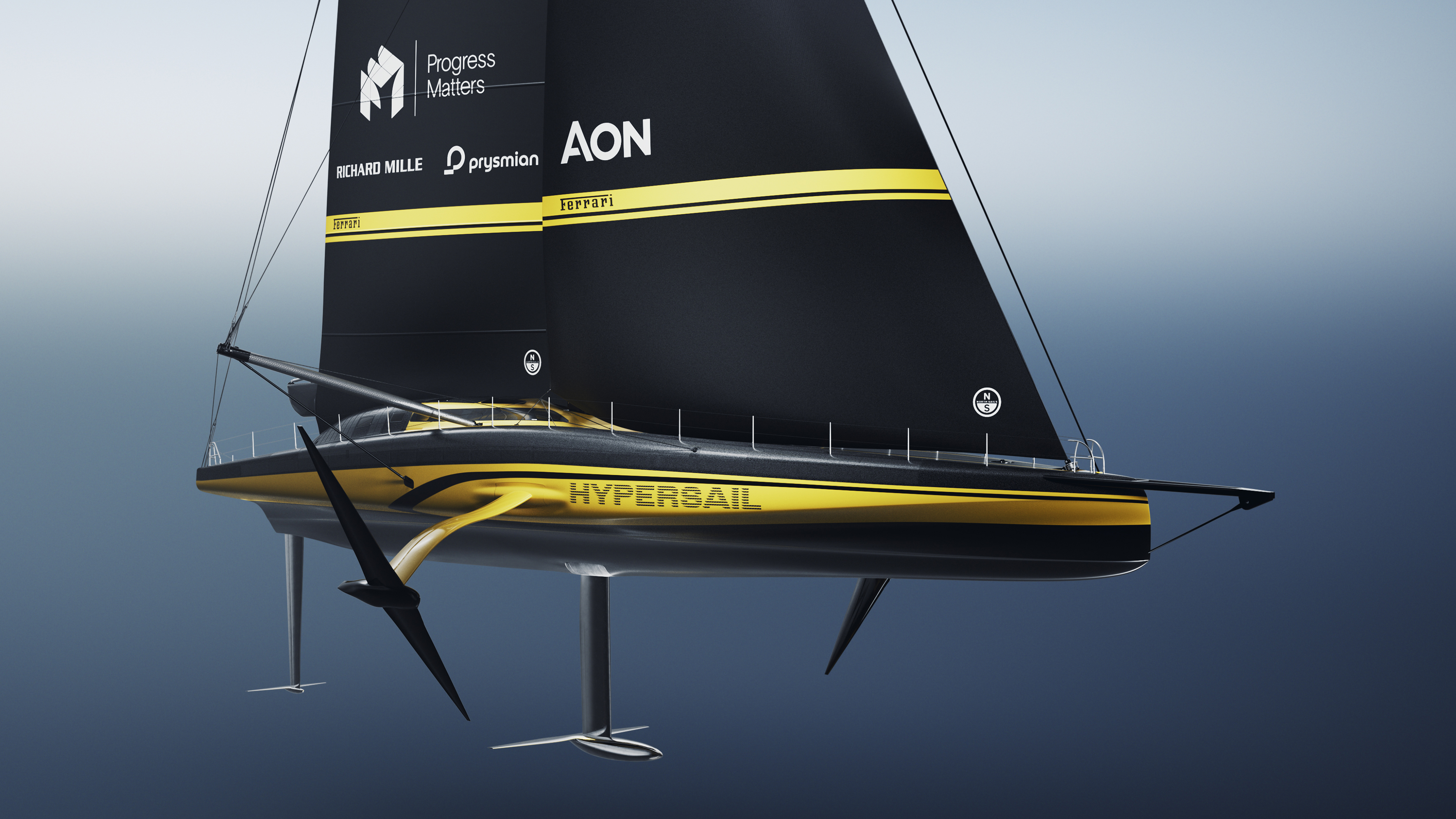 Ferrari Hypersail racing monohull details