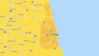 Sprint 5G coverage map in Chicago