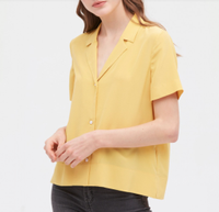 Lily Silk V Neck Half-Sleeve Notch Silk Shirt: £69.99, £66.49 (save £3.50)