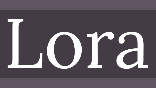 Best free fonts: Sample of Lora