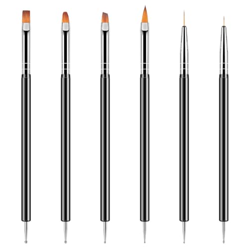 Artdone Nail Art Dotting Tools 6pcs Double-Ended Brushes Kit Gel Polish