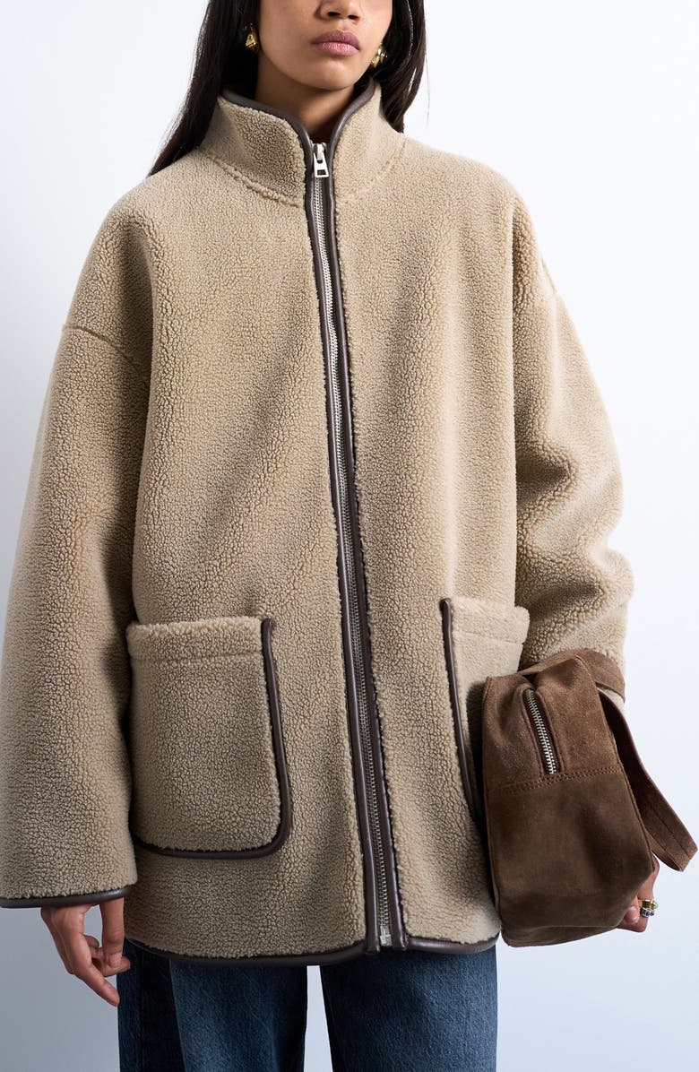 Longline Faux Shearling Jacket