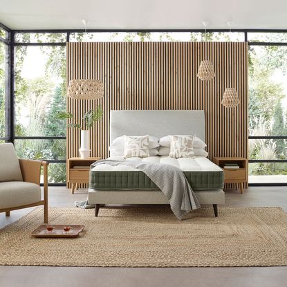 recycled mattress in neutral bedroom