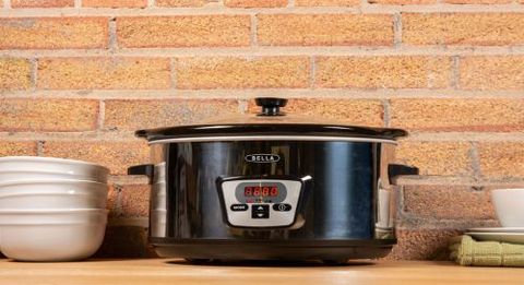 Bella 13973 5 Quarts Programmable Slow Cooker, Stainless Steel 
