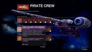 Destiny 2 Season of Plunder pirate crew upgrades list