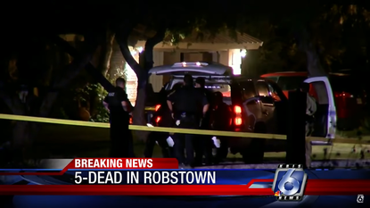 Local news coverage of an apparent murder-suicide in Robstown, Texas