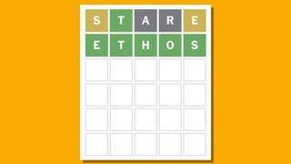 Wordle answer 769 on a yellow background