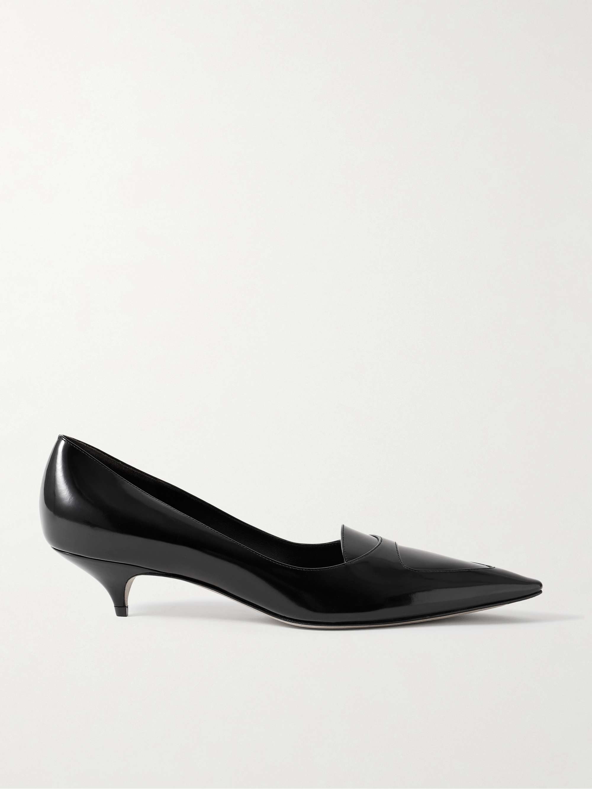 Viv Glossed-Leather Pumps