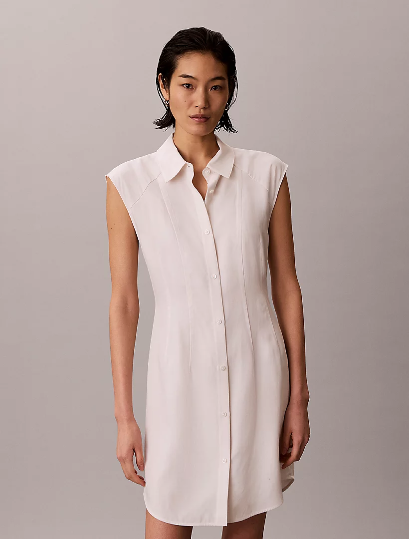 Soft Lyocell Linen Shirt Dress
