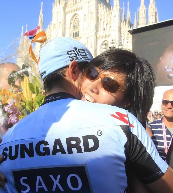 Alberto Contador (Saxo Bank-SunGard) paid tribute to family and friends for their support.