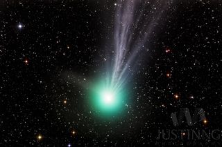 Astrophotographer Justin Ng did a 40-minute exposure to capture this brilliant view of Comet Lovejoy on Jan. 11, 2015. The image is LRGB.