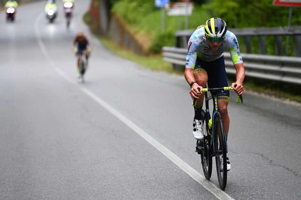 TORTONA ITALY MAY 17 Laurenz Rex of Belgium and Team Intermarch Circus Wanty competes in the breakaway during the 106th Giro dItalia 2023 Stage 11 a 219km stage from Camaiore to Tortona UCIWT on May 17 2023 in Tortona Italy Photo by Tim de WaeleGetty Images