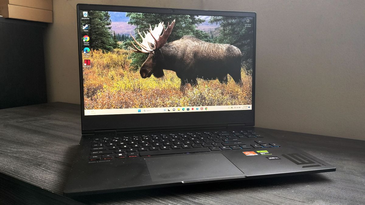 HP Omen 16 on table