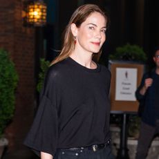 Michelle Monaghan wears a black shirt