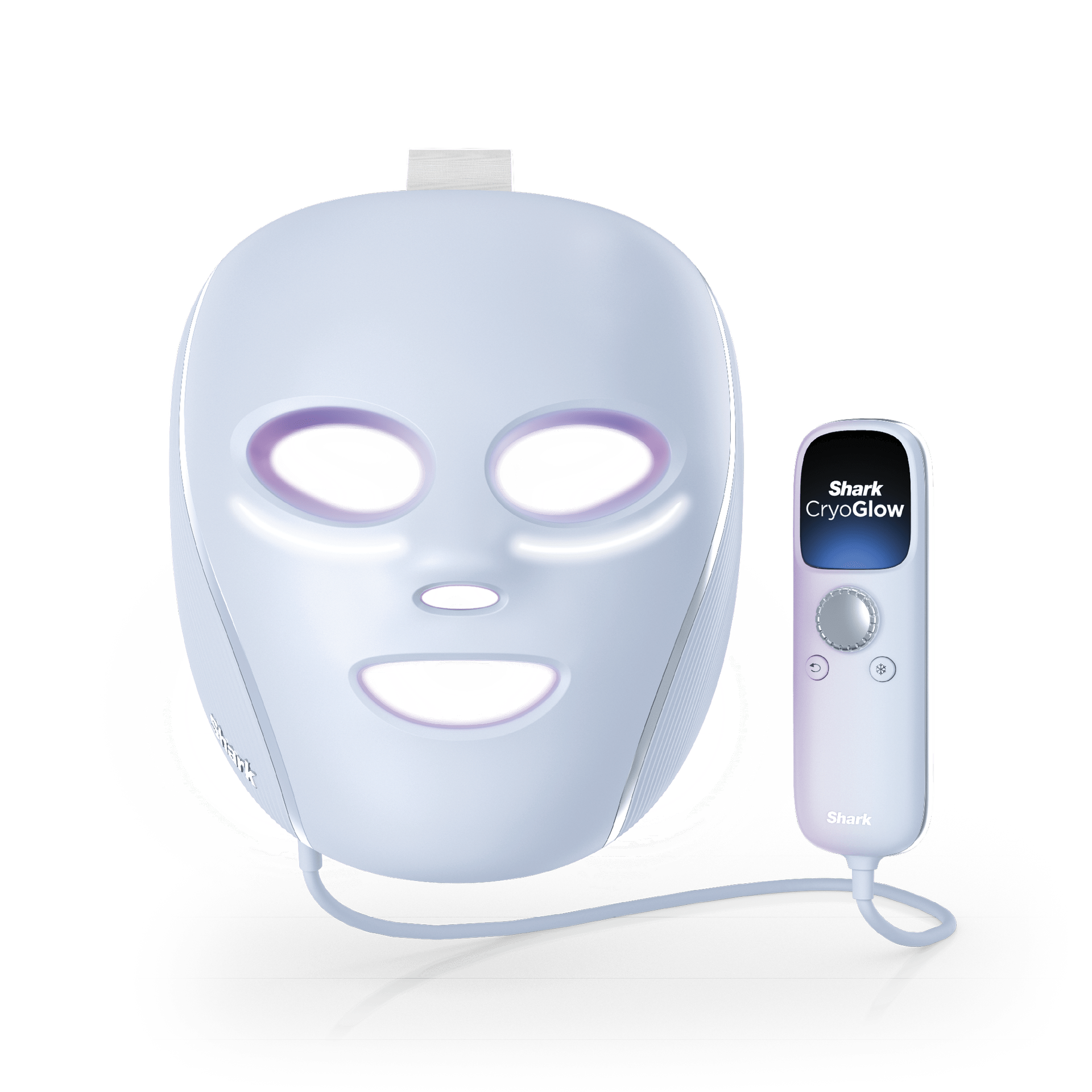 Shark™ Cryoglow™ Red Blue & Infrared Iqled Face Mask & Under Eye Cooling - (blue Frost)
