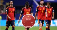 Spain players walk off the pitch solemnly after a disappointing 0-0 draw with Cape Verde 