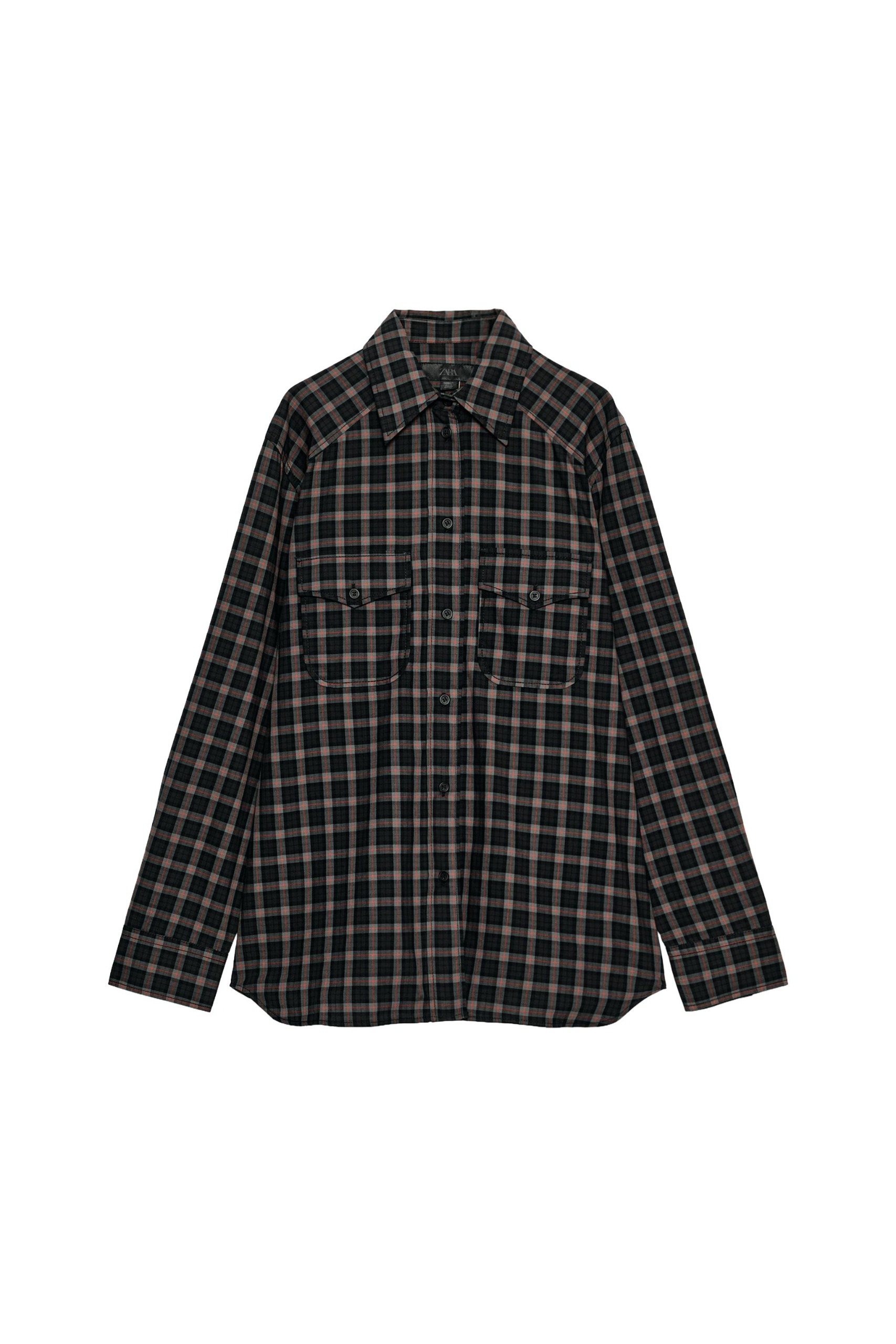 OVERSIZED PLAID POPLIN SHIRT