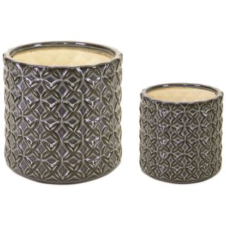 Melrose Geometric Ceramic Pot (Set of 2)