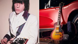 Jeff Beck (left), the Gibson Custom Shop Jeff Beck Yardburst Les Paul Standard