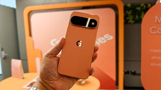 Using the Pixel 11 Pro XL at Google's launch event