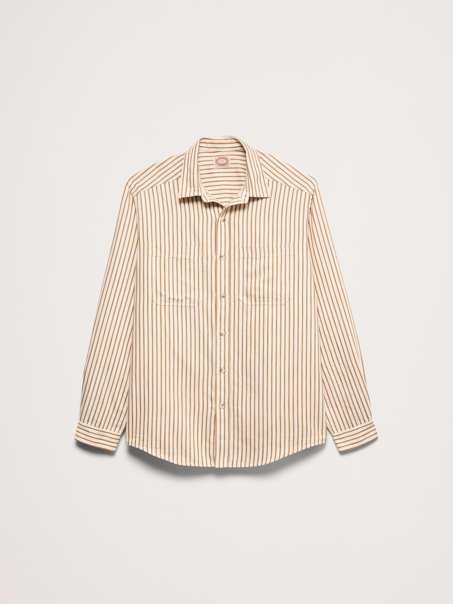 Archive Reissue Ticking Shirt in Cotton-Hemp