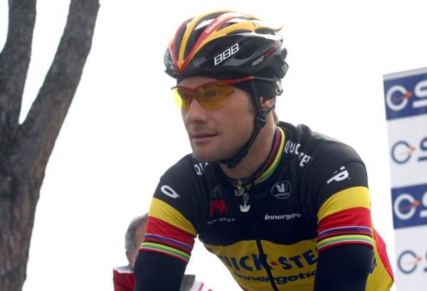 Tom Boonen (Quick Step) gets set for what would turn out to be a good day for the Belgian