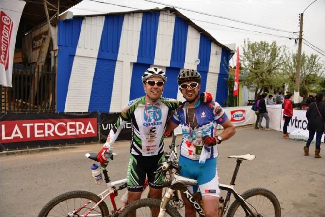 Masters category riders Jos Eugenio Moreno and Sergio Bunster