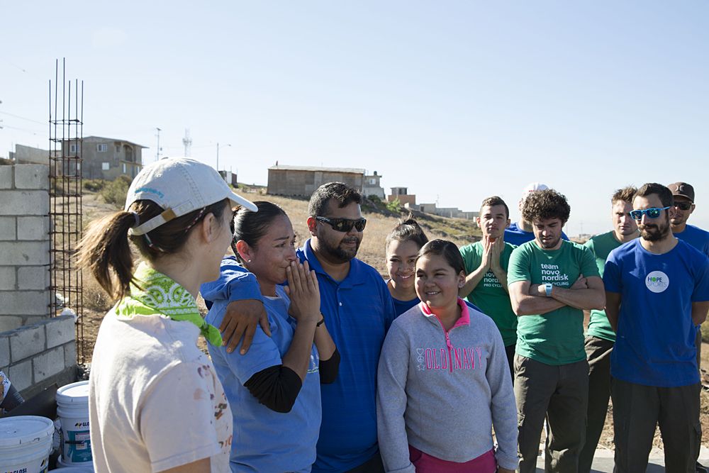 Novo Nordisk bond over building homes for poor families in Rosarito, Mexico.
