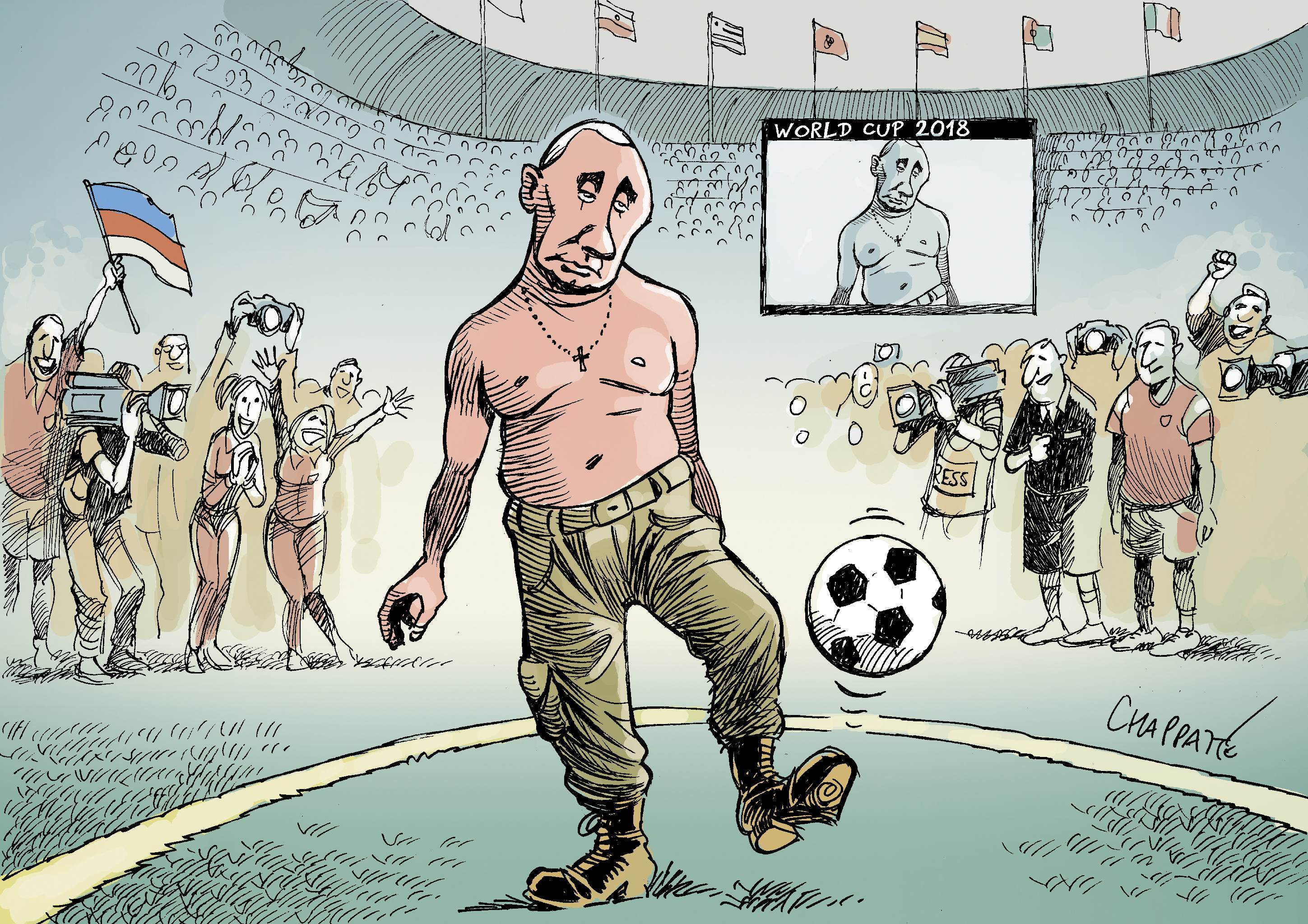 soccer political cartoons