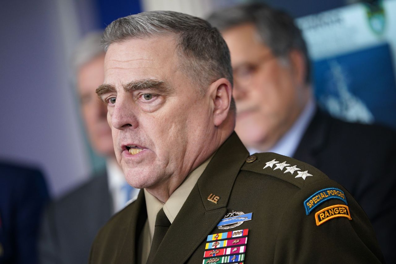 Gen. Mark Milley speaks to the press