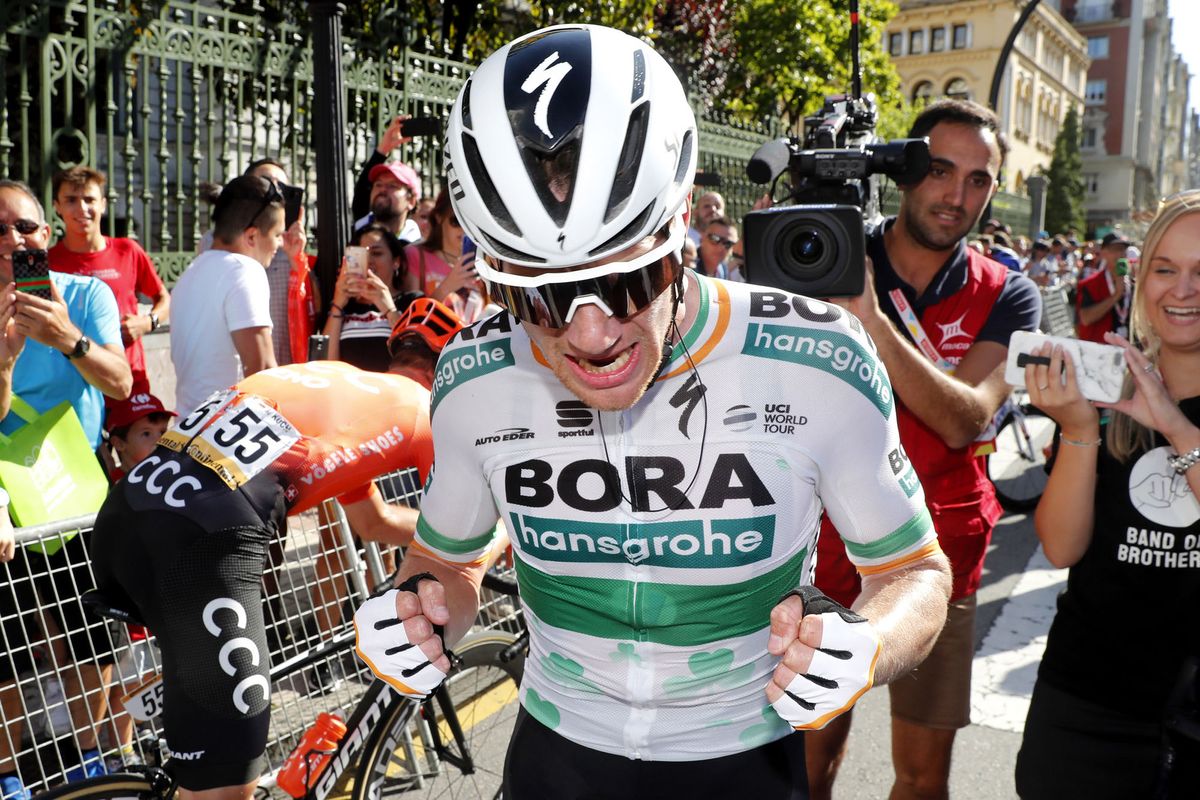 Sam Bennett (Bora hansgrohe) wins stage 14 of the Vuelta a Espana