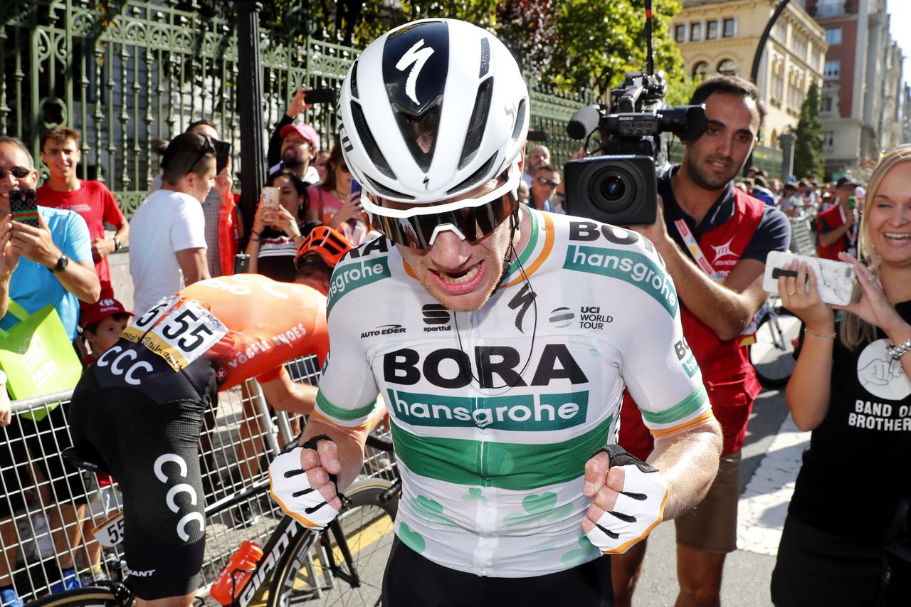 Sam Bennett (Bora hansgrohe) wins stage 14 of the Vuelta a Espana