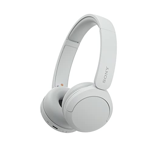 Sony Wh-Ch520 Wireless Bluetooth On-Ear Headphones, Lightweight Design, Up to 50hr Battery Life, Quick Charge, Eq, Clear Call Quality, Ios & Android - White