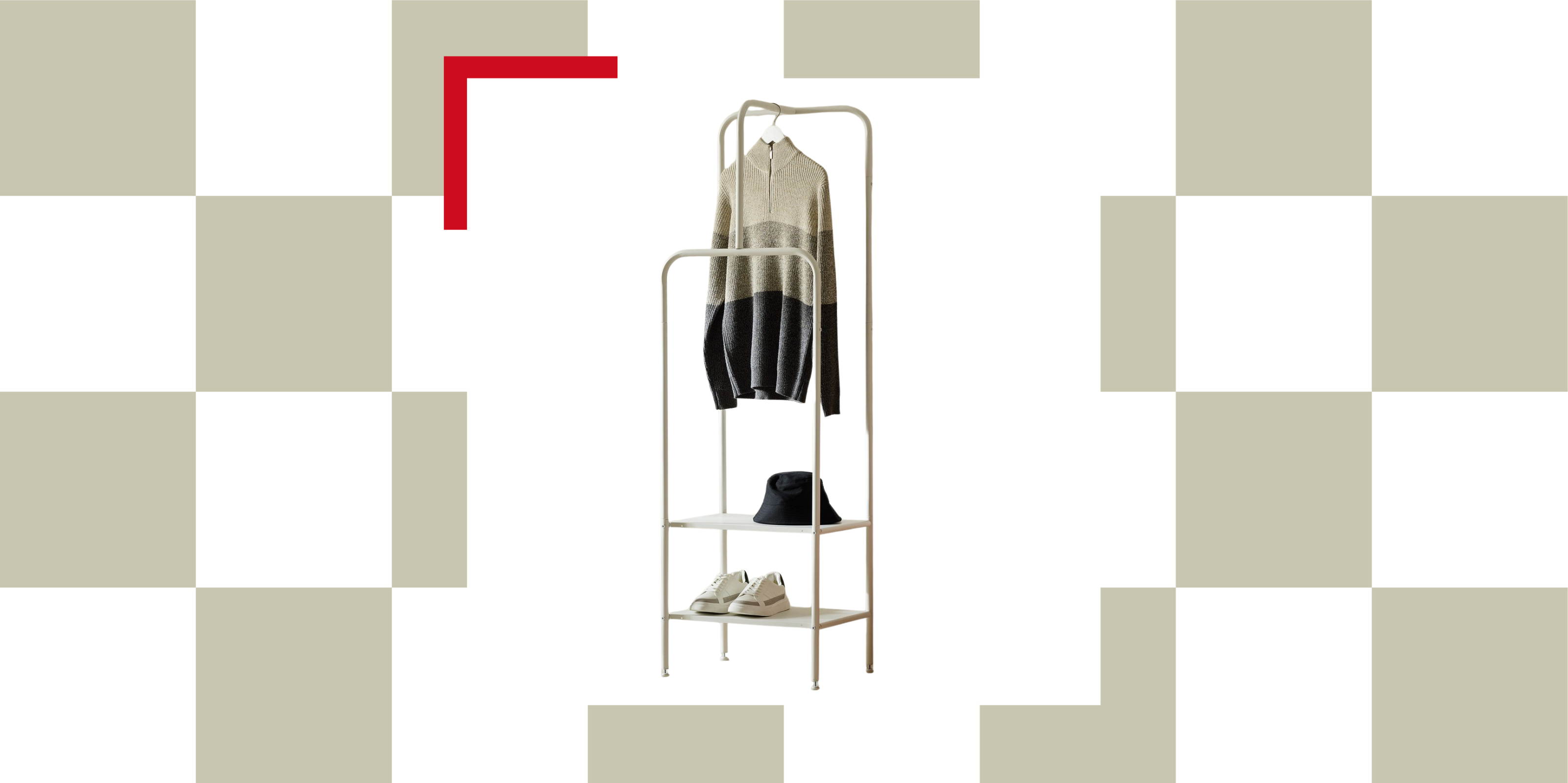 different clothing rails