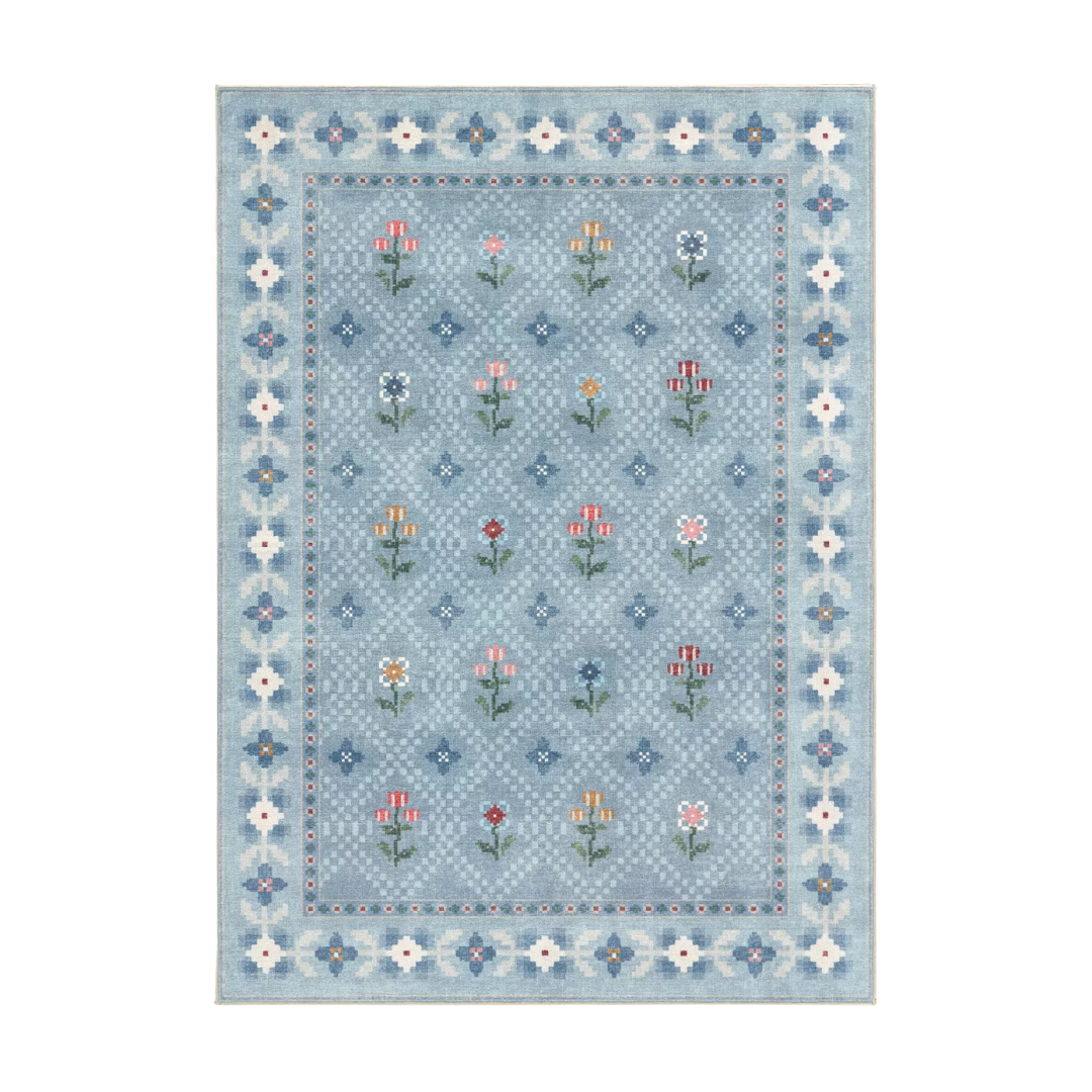 Ruggable Washable Folk Floral Ella Rug