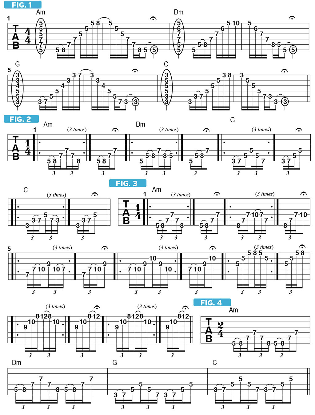 How to Apply Arpeggio Patterns to a CycleofFourths Progression