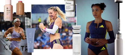 Long-wear beauty products worn by elite athletes