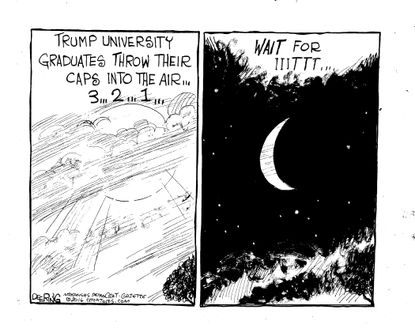 Political cartoons U.S. Trump University